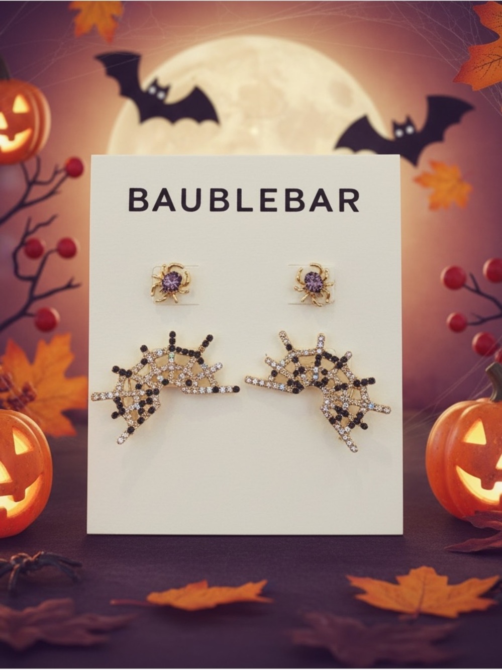 Halloween BaubleBar Gold Crystal Ear Jacket Set - Iridescent